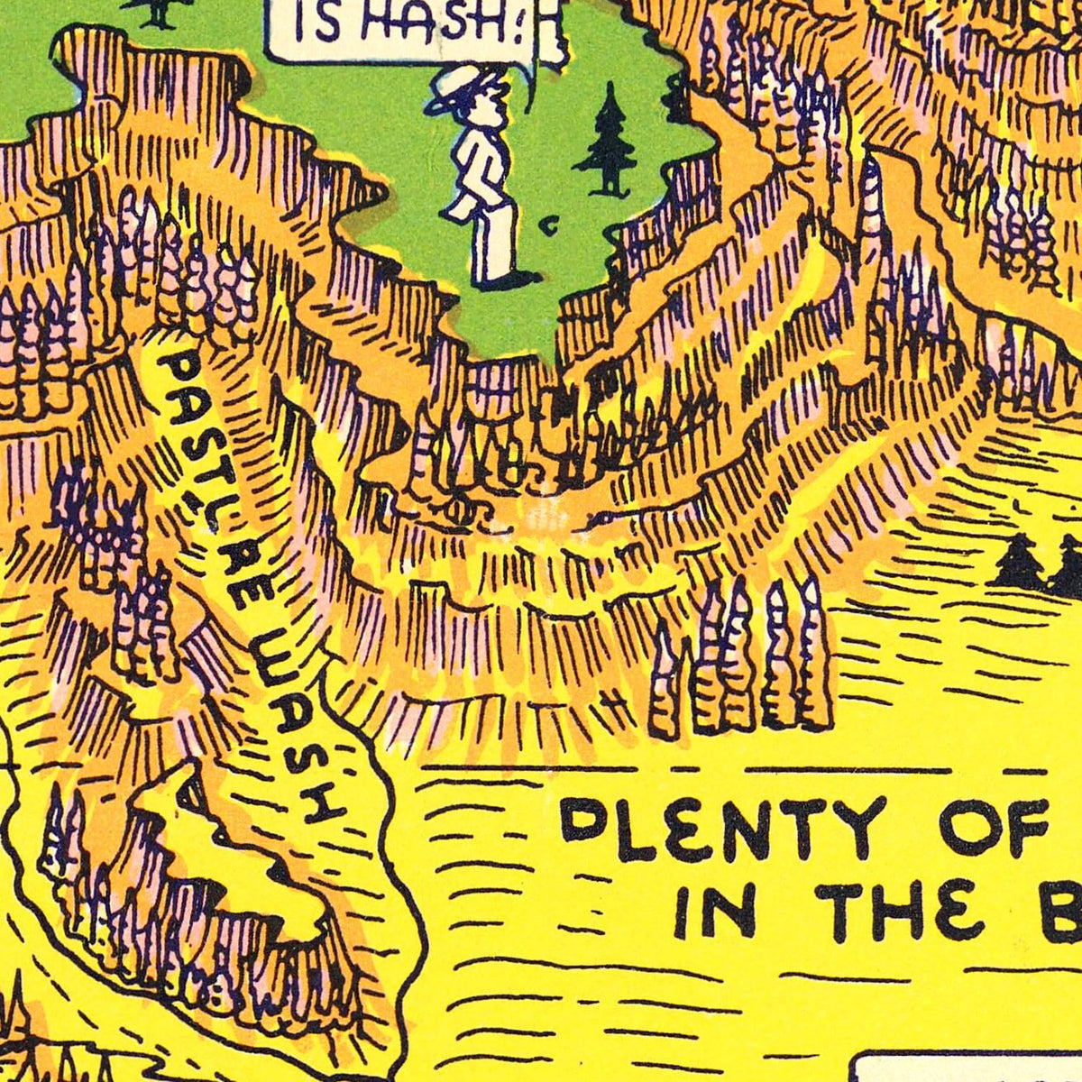 Vintage Map of Bryce Canyon National Park 1940