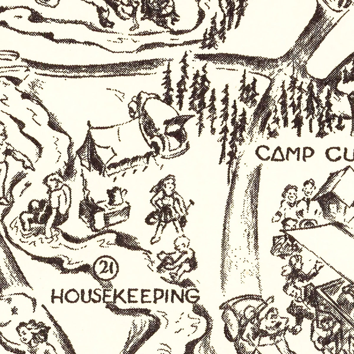 Vintage Map of Yosemite National Park, 1946