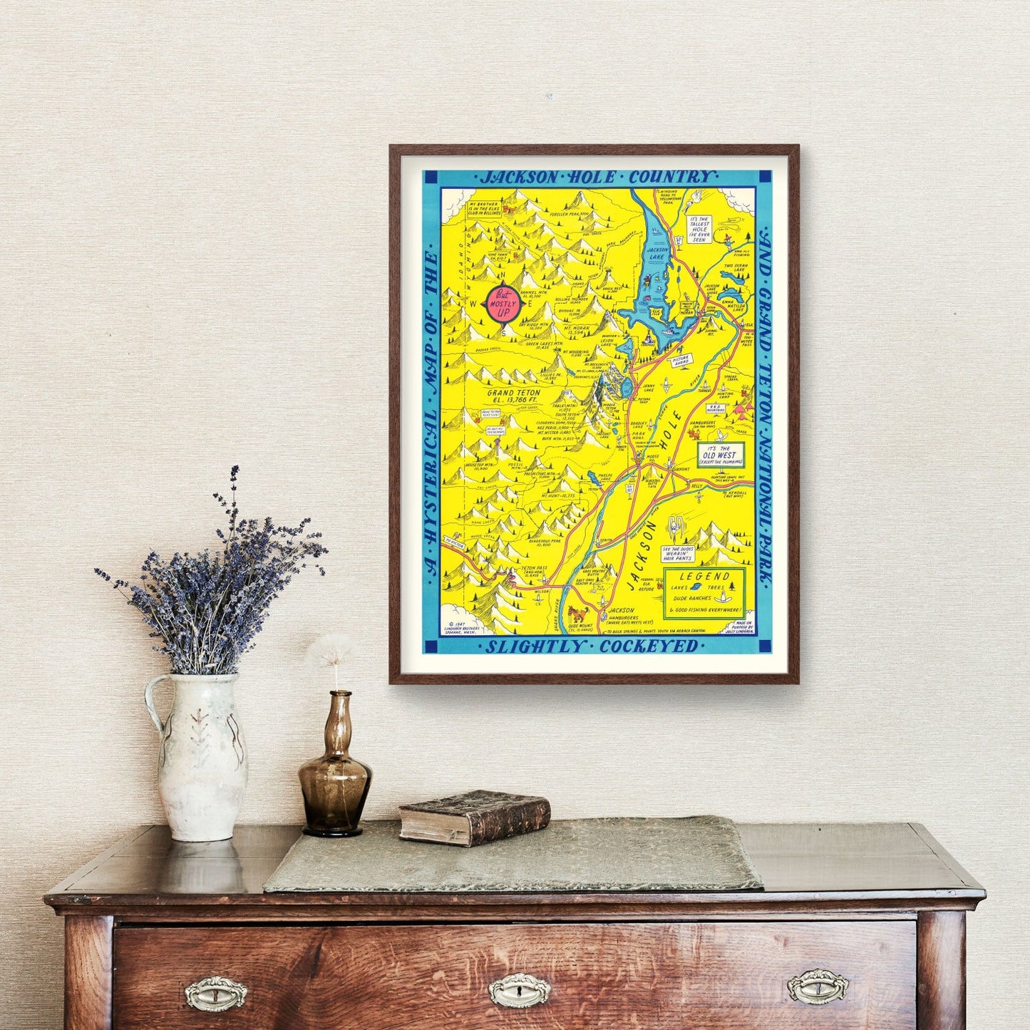 Vintage Map of Grand Teton National Park, 1947