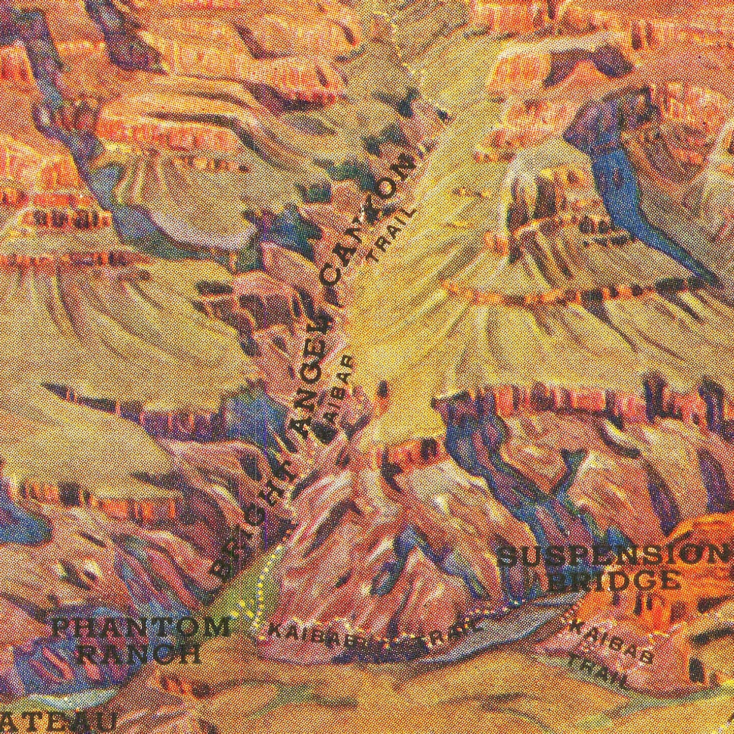 Vintage Map of Grand Canyon National Park, 1929