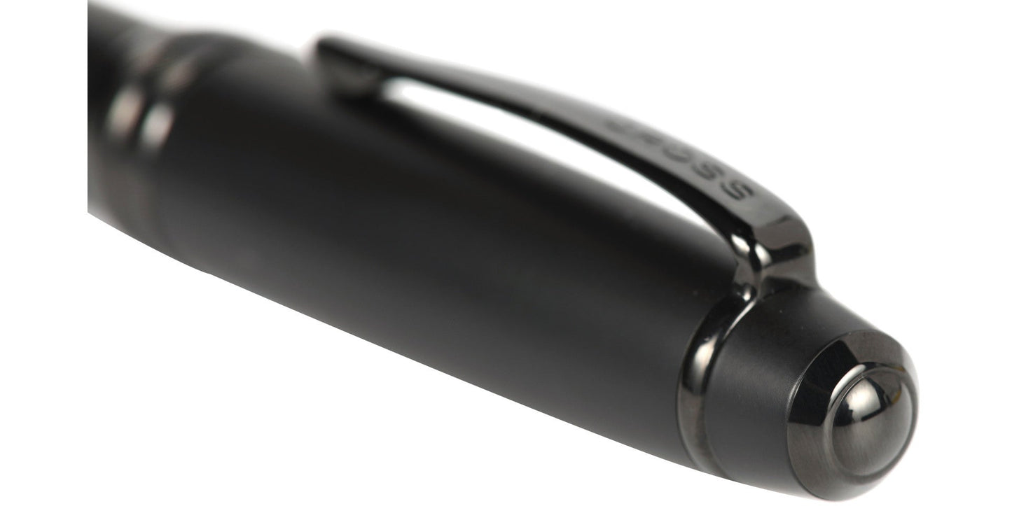 Bailey™ Matte Black Lacquer Stainless Steel Medium Nib Fountain Pen
